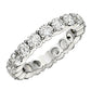 Round Cut Lab Grown Diamond Eternity Ring in 14k White Gold (2 cttw FG/VS2) RCJ