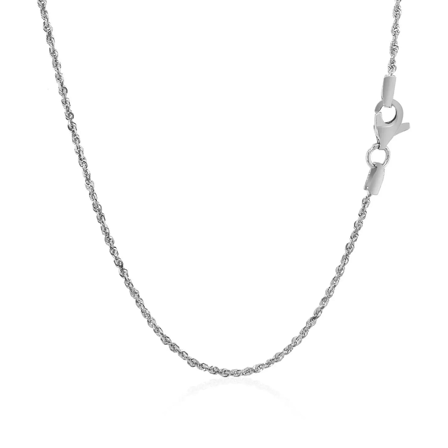 10k White Gold Solid Diamond Cut Rope Chain (1.40 mm)Monde Trend