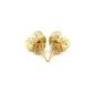 14k Yellow Gold Puffed Heart Earrings with Diamond Cuts RCJ