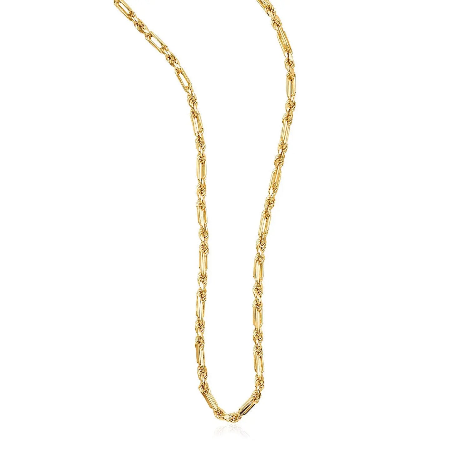 14k Yellow Gold Figaro Chain Necklace RCJ