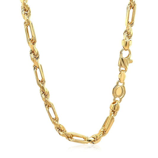 14k Yellow Gold Figaro Chain Necklace RCJ