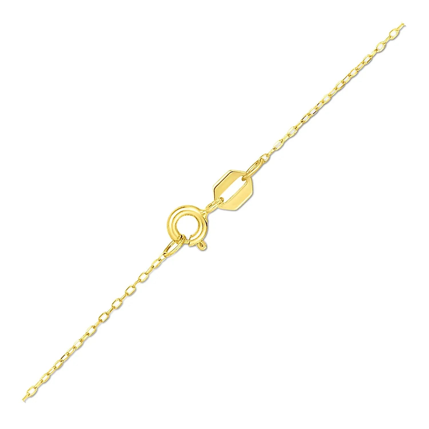 14K Yellow Gold Four Leaf Clover Necklace RCJ