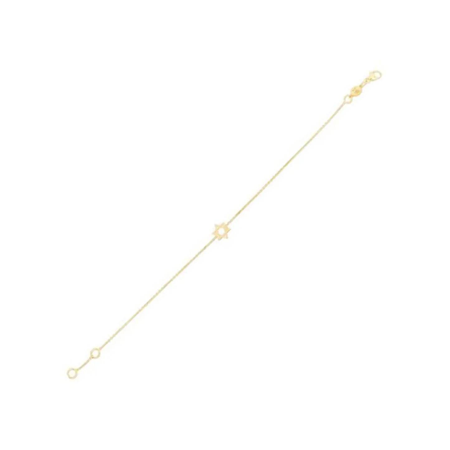 14k Yellow Gold Star of David Bracelet RCJ