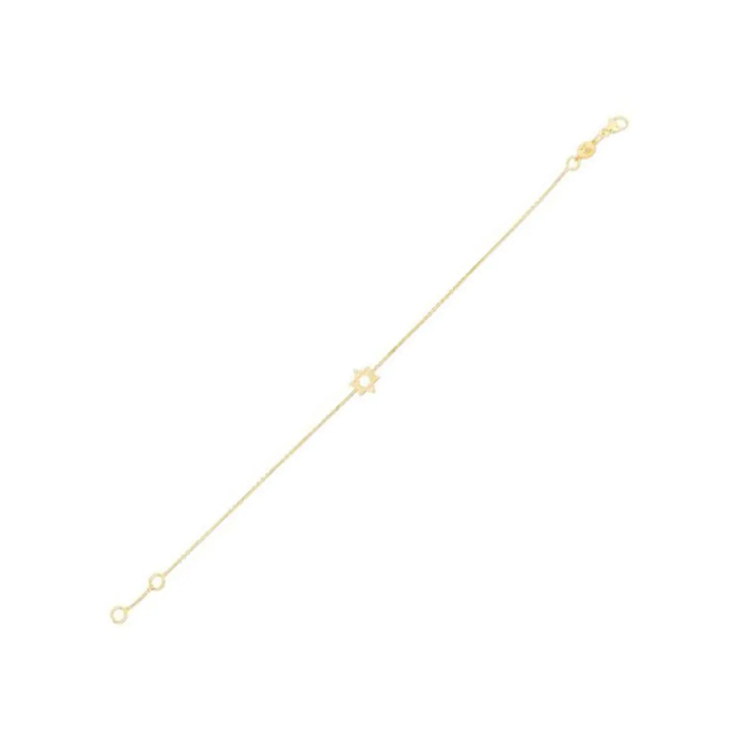 14k Yellow Gold Star of David Bracelet RCJ