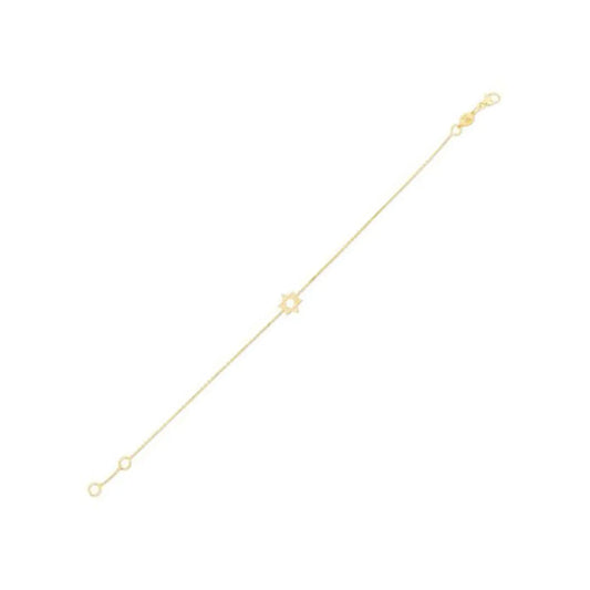 14k Yellow Gold Star of David Bracelet RCJ