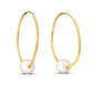 14k Yellow Gold Round Endless Pearl Earring(1x25mm) RCJ