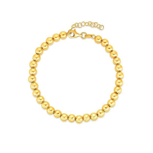 14k Yellow Gold Bead Chain Necklace(5mm) RCJ