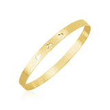 14k Yellow Gold High Polish Keyhole Clasp Bangle (6.00 mm) RCJ