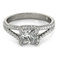 14k White Gold Princes Cut Halo Split Shank Diamond Engagement Ring (2 cttw) RCJ