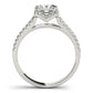 14k White Gold Princes Cut Halo Split Shank Diamond Engagement Ring (2 cttw) RCJ