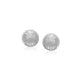 14k White Gold Textured Flat Style Stud Earrings(6mm) RCJ