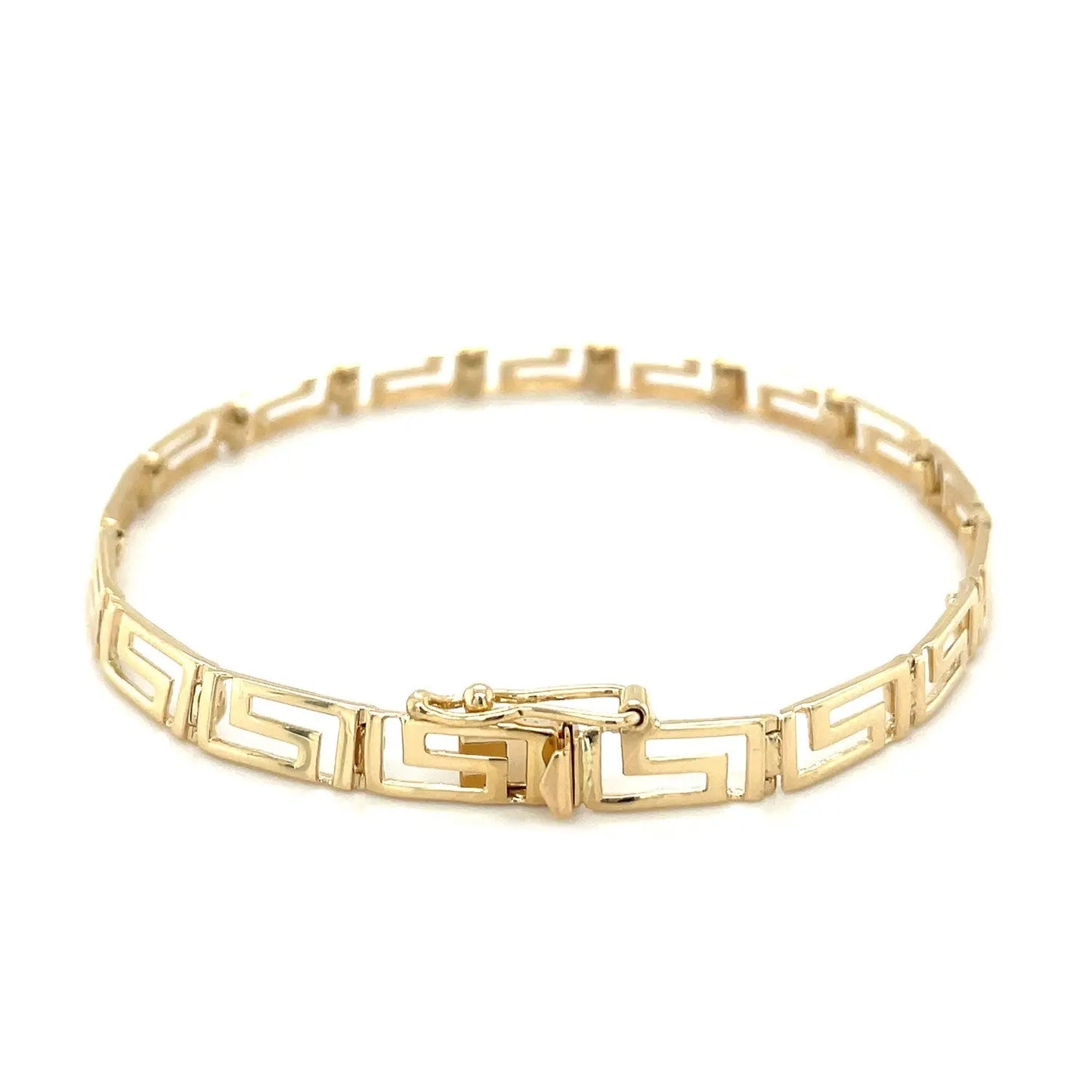 14k Yellow Gold Fancy Greek Key Motif Bracelet (6.35 mm) RCJ