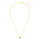 14k Yellow Gold 17 inch Necklace with Round Peridot RCJ