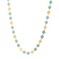 14k Yellow Gold Turquoise Geometric Mirror Gem Chain Necklace (5.00 mm) RCJ