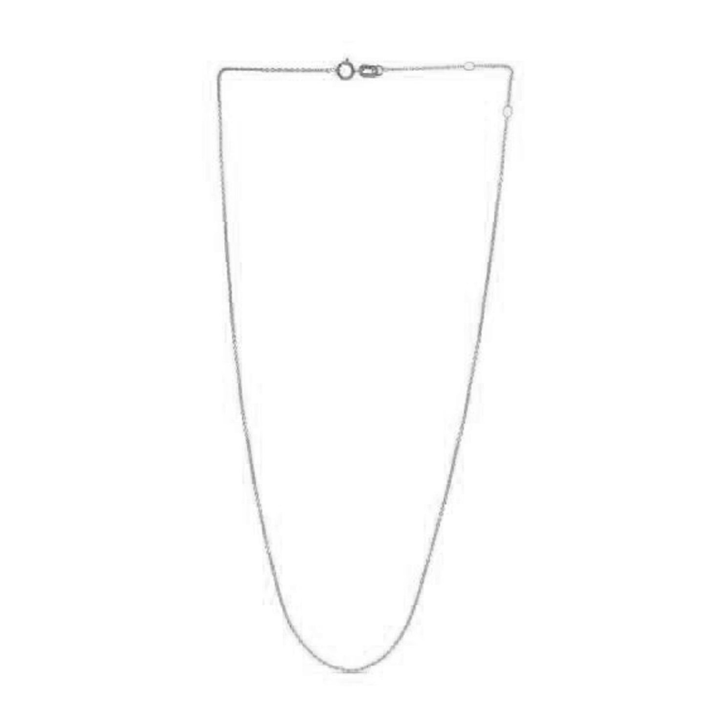 Adjustable Cable Chain in 14k White Gold (0.97 mm) RCJ