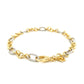 14k Two-Tone Gold Rope Motif Oval and Round Link Chain Bracelet (8.80 mm)Monde Trend