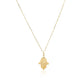 14K Yellow Gold Hand of Hamsa Necklace RCJ