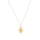 14K Yellow Gold Hand of Hamsa Necklace RCJ