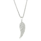 Sterling Silver with Large Textured Angel Wing Pendant RCJ