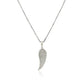 Sterling Silver with Large Textured Angel Wing Pendant RCJ