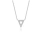 Diamond Inverted Triangle Pendant in 14k White Gold RCJ