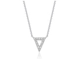 Diamond Inverted Triangle Pendant in 14k White Gold RCJ