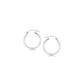 Polished Sterling Silver and Rhodium Plated Hoop Earrings (2x15mm) RCJ