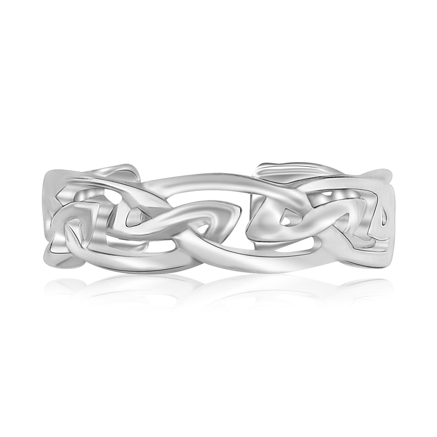 Sterling Silver Rhodium Plated Celtic Style Toe Ring RCJ