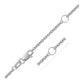 Double Extendable Cable Chain in 14k White Gold (1.80 mm) RCJ