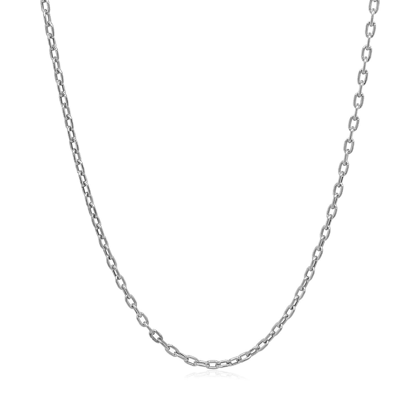 Double Extendable Cable Chain in 14k White Gold (1.80 mm) RCJ