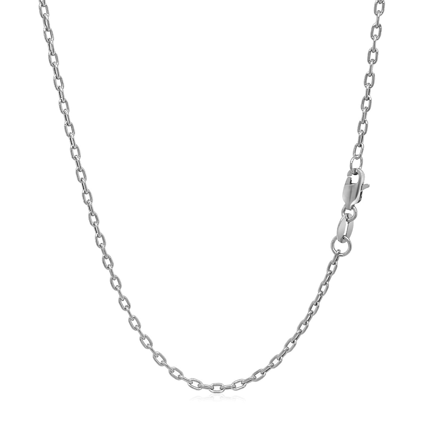 Double Extendable Cable Chain in 14k White Gold (1.80 mm) RCJ