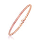 14k Rose Gold Fancy Weave Motif Bangle (3.40 mm)Monde Trend