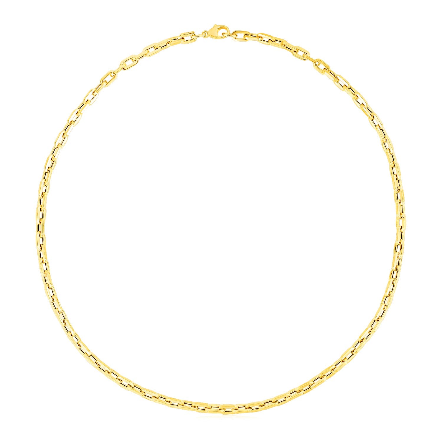 14k Yellow Gold Paperclip Chain Necklace RCJ