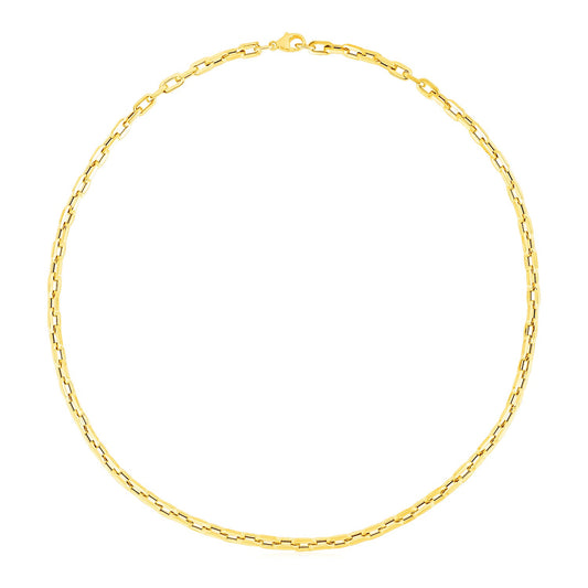 14k Yellow Gold Paperclip Chain Necklace RCJ