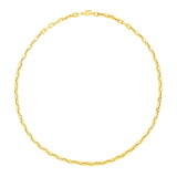 14k Yellow Gold Paperclip Chain Necklace RCJ