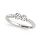 14k White Gold Two Stone Round Diamond Ring (5/8 cttw) RCJ