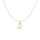 14k Yellow Gold Necklace with Moon RCJ