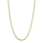 14k Yellow Gold White Pave High Polish Modern Lite Miami Cuban Chain (6.50 mm) RCJ