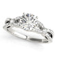 14k White Gold Diamond Engagement Ring with Multirow Split Shank (1 1/4 cttw)Monde Trend