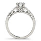 14k White Gold Diamond Engagement Ring with Multirow Split Shank (1 1/4 cttw)Monde Trend