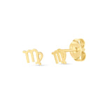 14k Yellow Gold Virgo Stud Earrings RCJ