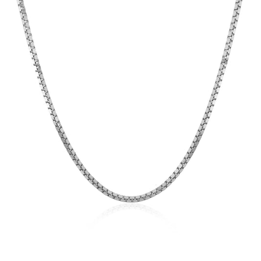 18k White Gold Classic Box Chain (1.40 mm) RCJ