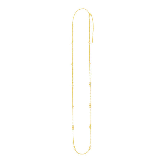 Endless Adjustable Diamond Pendant Chain in Yellow Gold (3.00 mm) RCJ