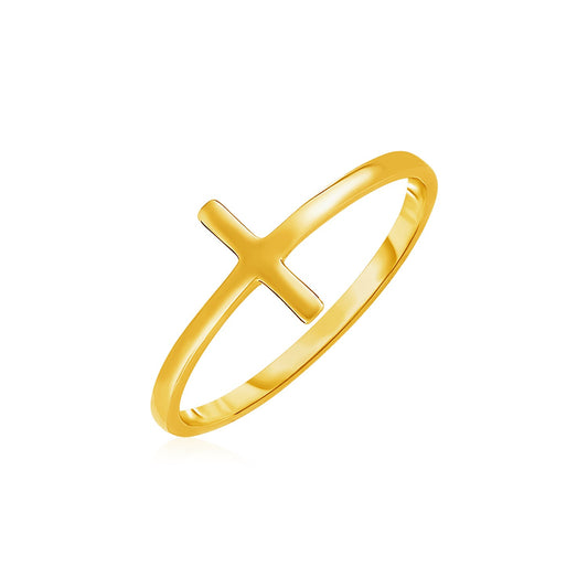 14k Yellow Gold Cross Motif Ring(1.50 mm) RCJ