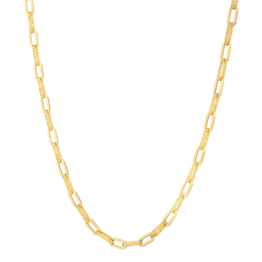 14k Yellow Gold Diamante Paperclip Chain Necklace (4.00 mm) RCJ