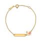 14k Yellow Gold Swan Childrens Bracelet (1.00 mm) RCJ