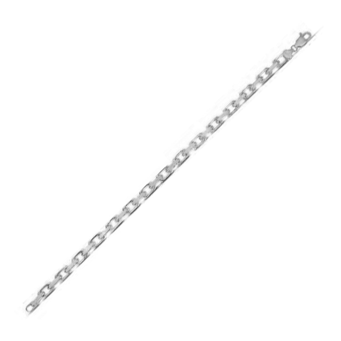 14k White Gold French Cable Chain Bracelet  (4.80 mm)Monde Trend