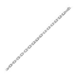 14k White Gold French Cable Chain Bracelet  (4.80 mm)Monde Trend