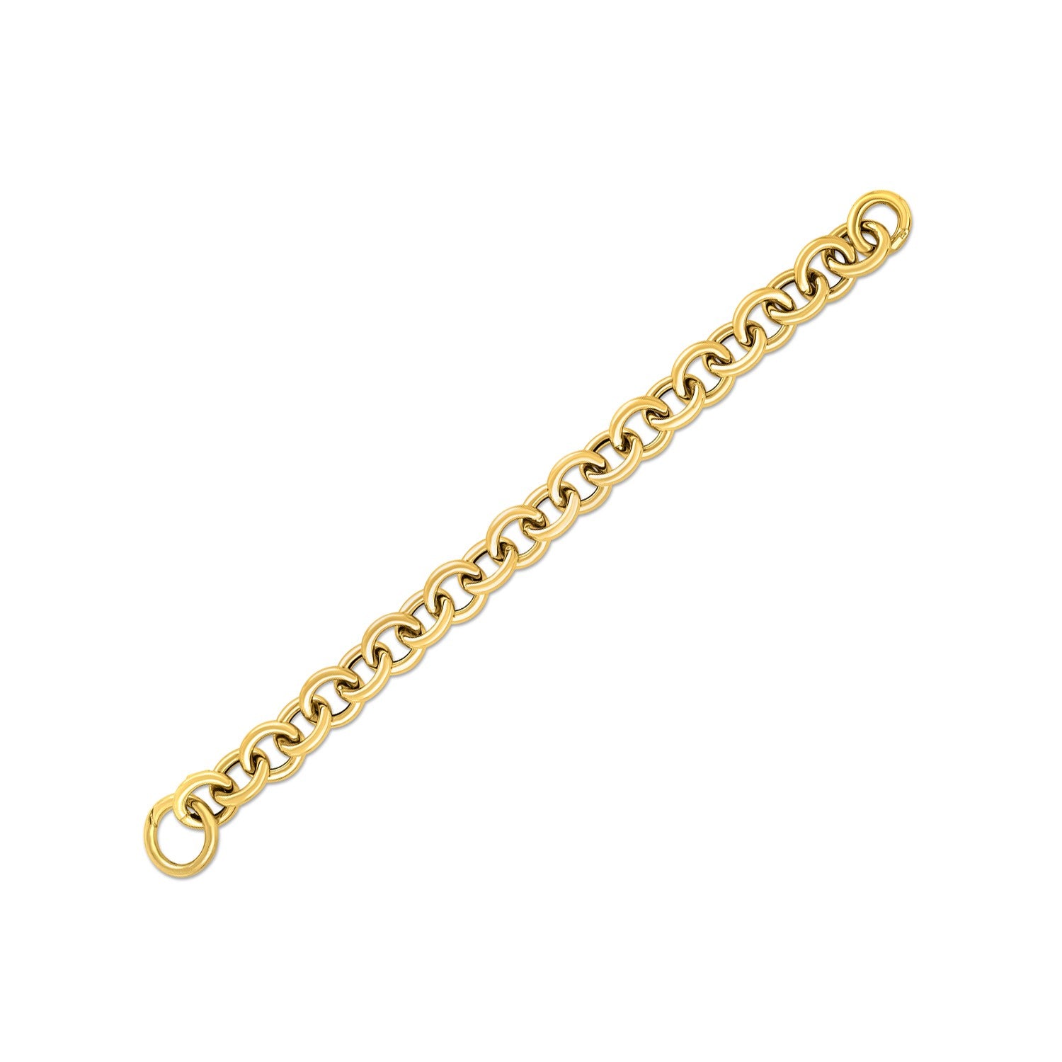 14k Yellow Gold Round Link Bracelet (11.60 mm) RCJ