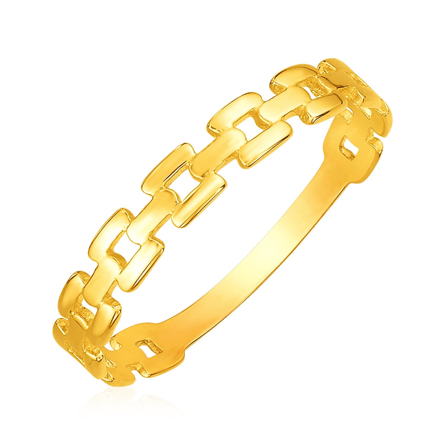 14k Yellow Gold Chain Link Ring(1.50 mm) RCJ